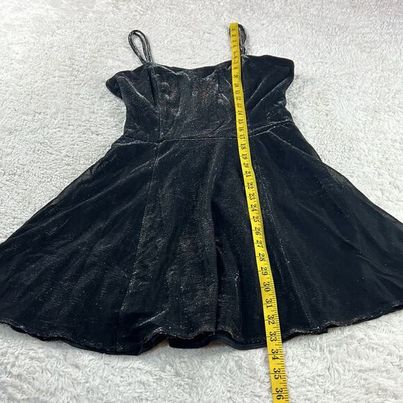 All That Jazz black shimmer fit and flare cocktail party  dress, size 13 14 - Picture 4 of 10
